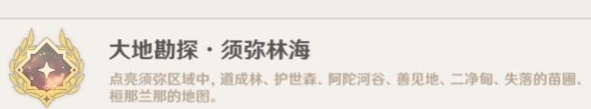 获得成就[大地勘探·须弥林海]。